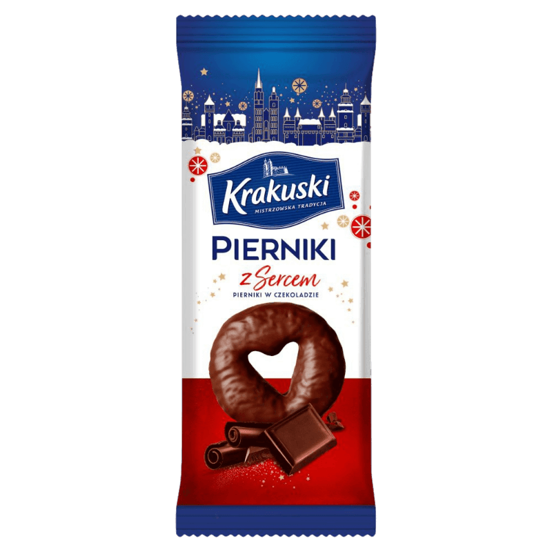 Bahlsen Gingerbread Chocolate Heart Cookies - Pierniki z Sercem Czekoladzie (300g) - Pierogi Store