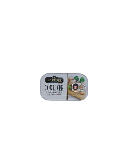 Belveder Premium Cod Liver - Dorsz w Oliwie (120g) - Pierogi Store