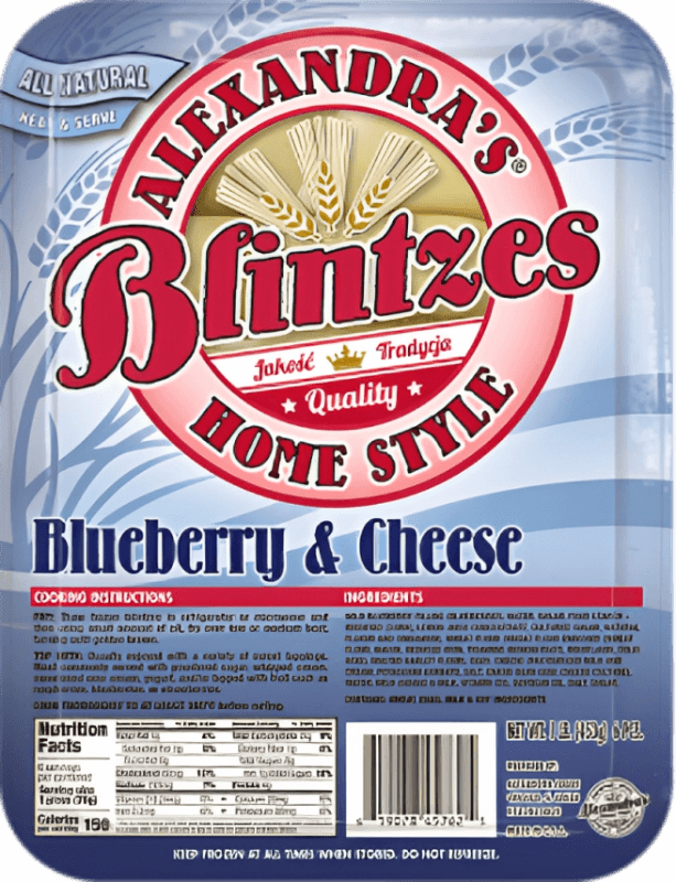 Blueberry and Cheese Blintzes (6pcs) - Pierogi Store