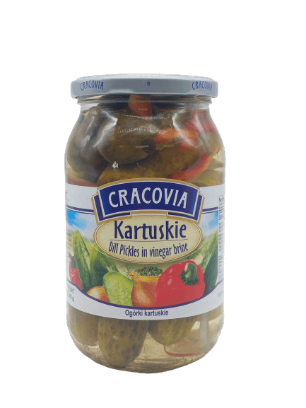 Cracovia Polish Dill Pickles Kartuskie - Ogórki Konserwowe Kartuskie (32oz) - Pierogi Store