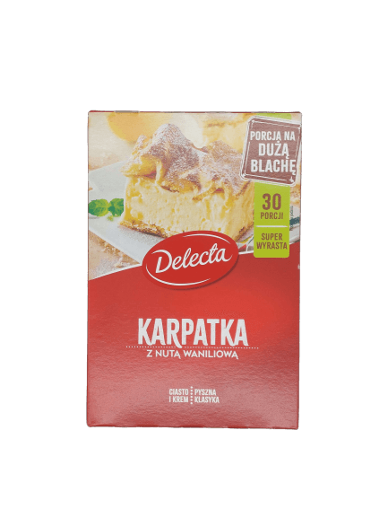 Delecta Vanilla Cream Cake Filling - Karpatka z Nuta Waniliowa (375g) - Pierogi Store