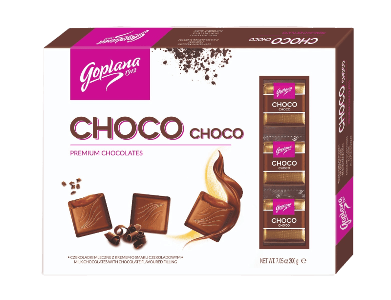Goplana Choco-Choco Premium Chocolate - Czekoladki Mleczne z Kremem o ...