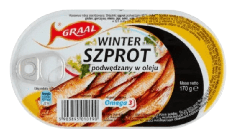Graal Winter Sprat Smoked in Oil - Szprot Podwedzany w Oleju (170g) - Pierogi Store