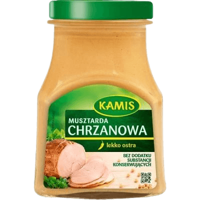 Kamis Horseradish Mustard -Musztarda Chrzanowa (185g) - Pierogi Store