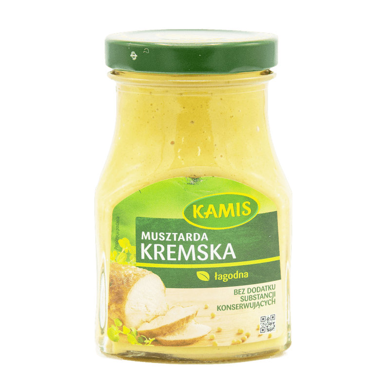 Kamis Kremska Mild Mustard - Musztarda Kremska Łagodna (185g) - Pierogi Store