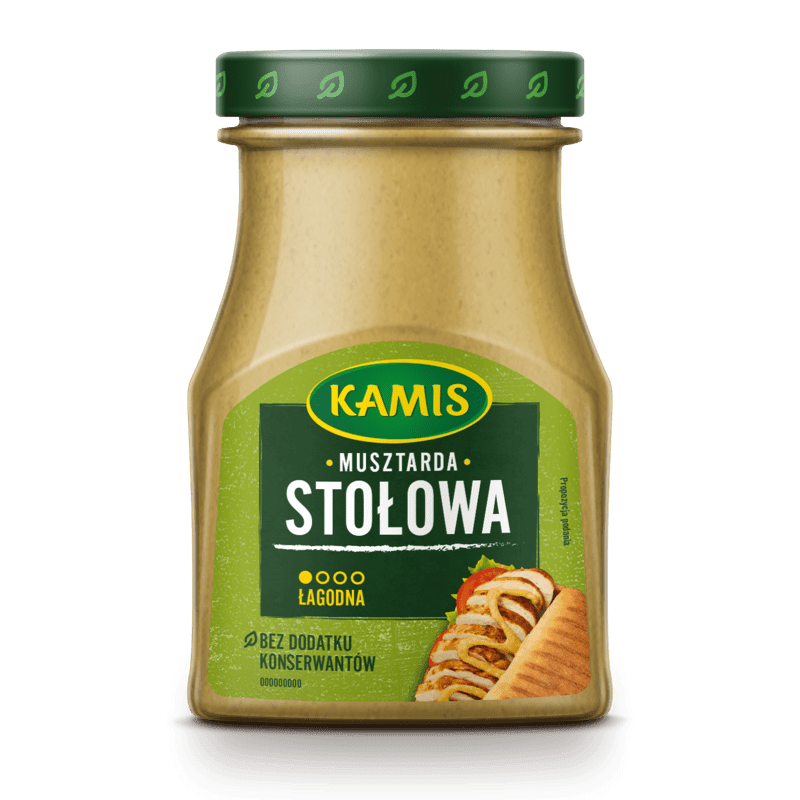 Kamis Stołowa Mild Mustard - Musztarda Stołowa Łagodna (185g) - Pierogi Store