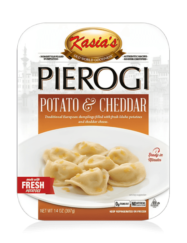Kasia's Potato and Cheddar Pierogi - Pierogi z Ziemniakami i Serem Cheddar (397g) - Pierogi Store