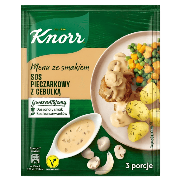 Knorr Mushroom Sauce with Onion - Sos Pierczarkowy z Cebulka (37g) - Pierogi Store