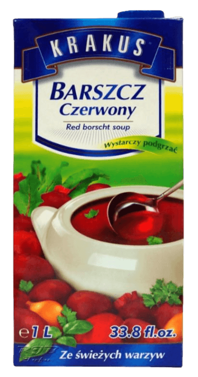 Krakus Ready Red Borscht Soup - Barszcz Czerwony (1L, 33.8fl.oz) - Pierogi Store