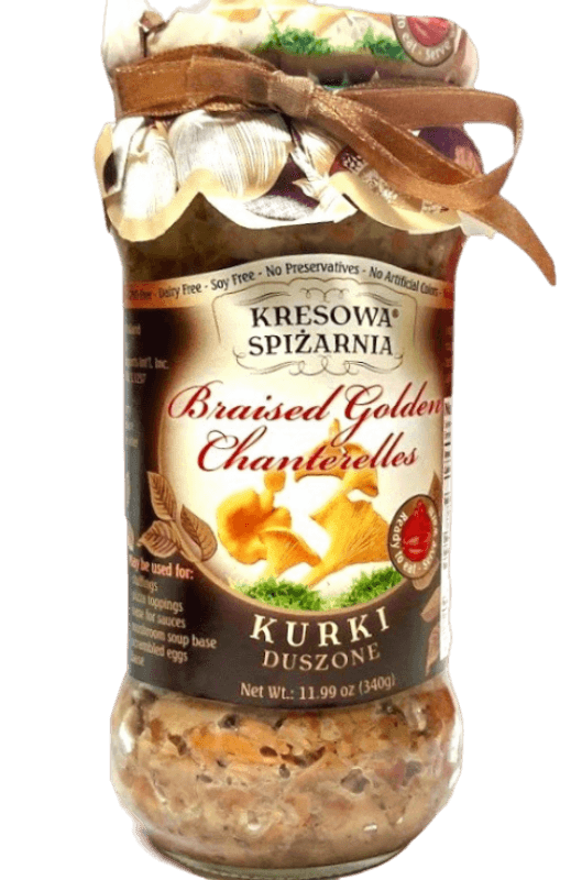 Kresowa Spiżarnia Braised Golden Chanterelles - Kurki Duszone (340g) - Pierogi Store