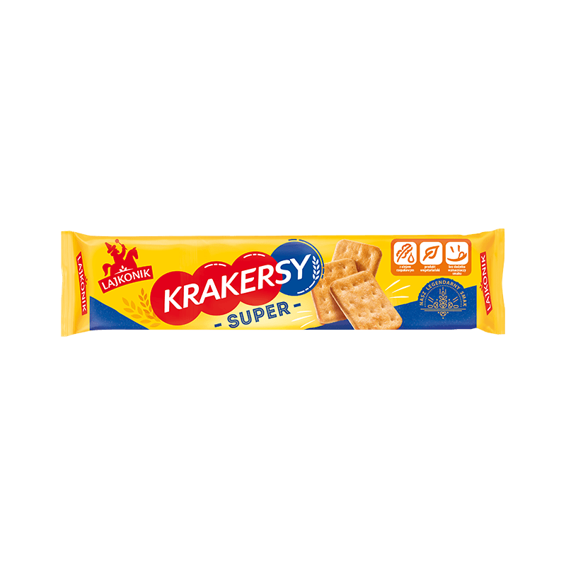 Lajkonik Crackers Super w/ Salt - Krakersy Super (180g) - Pierogi Store