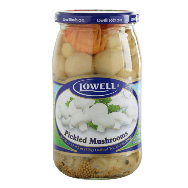 Lowell Pickled Mushrooms - Marynowane Grzyby (760g) - Pierogi Store