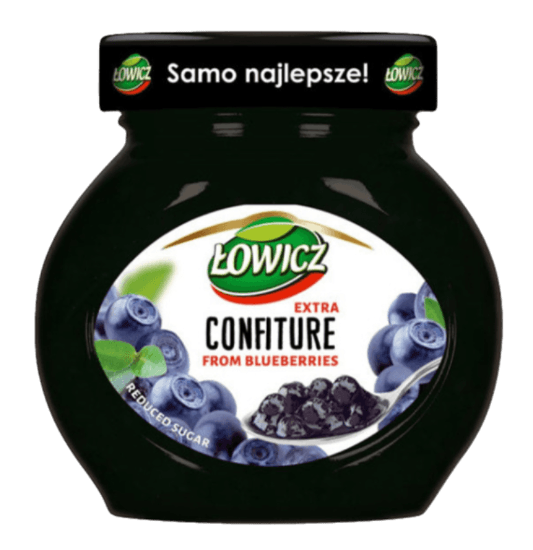 Lowicz Blueberry Preserves - Konfitura Jagodowa (240g) - Pierogi Store