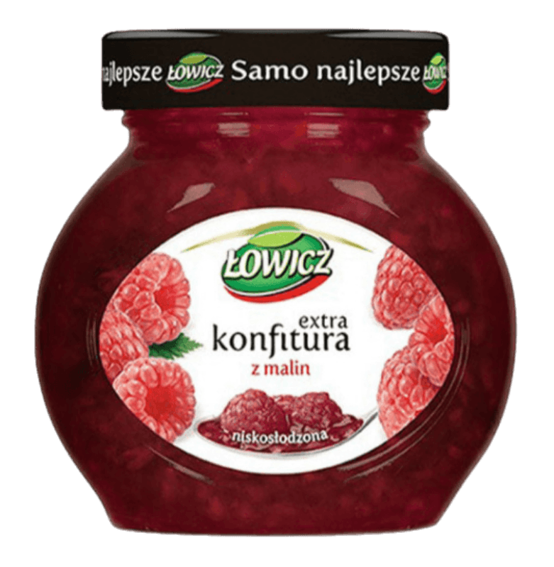 Lowicz Raspberry Preserves - Konfitura Malinowa (240g) - Pierogi Store