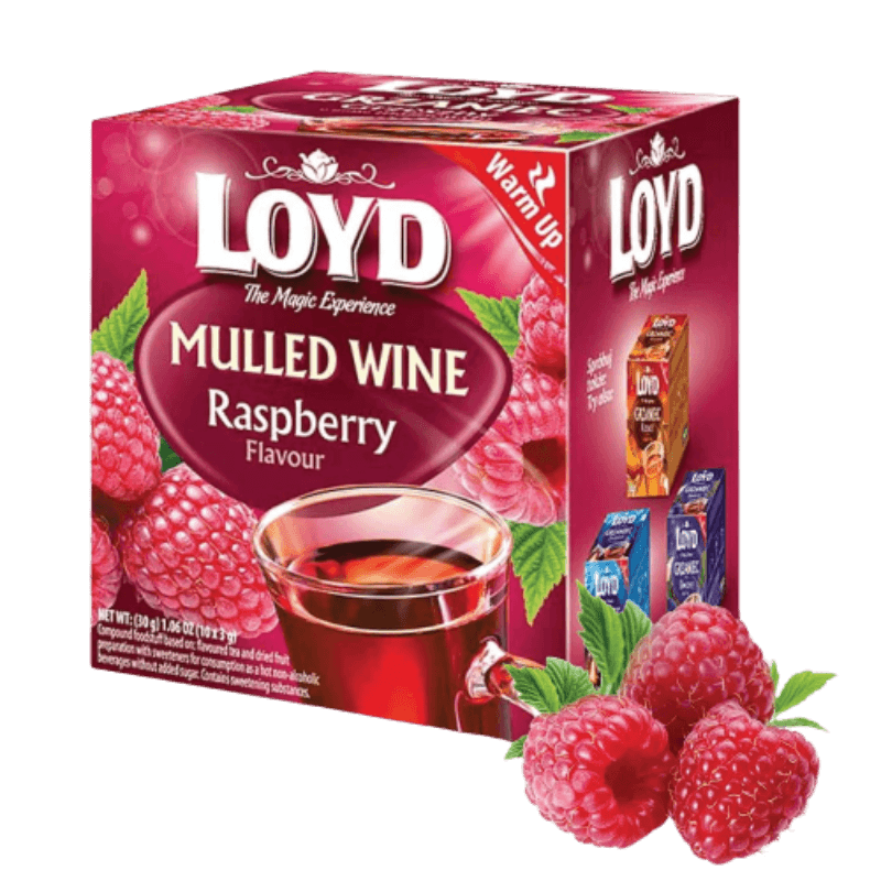 Loyd Raspberry Mulled Wine Tea - Herbata Grzaniec z Malinami (30g) - Pierogi Store