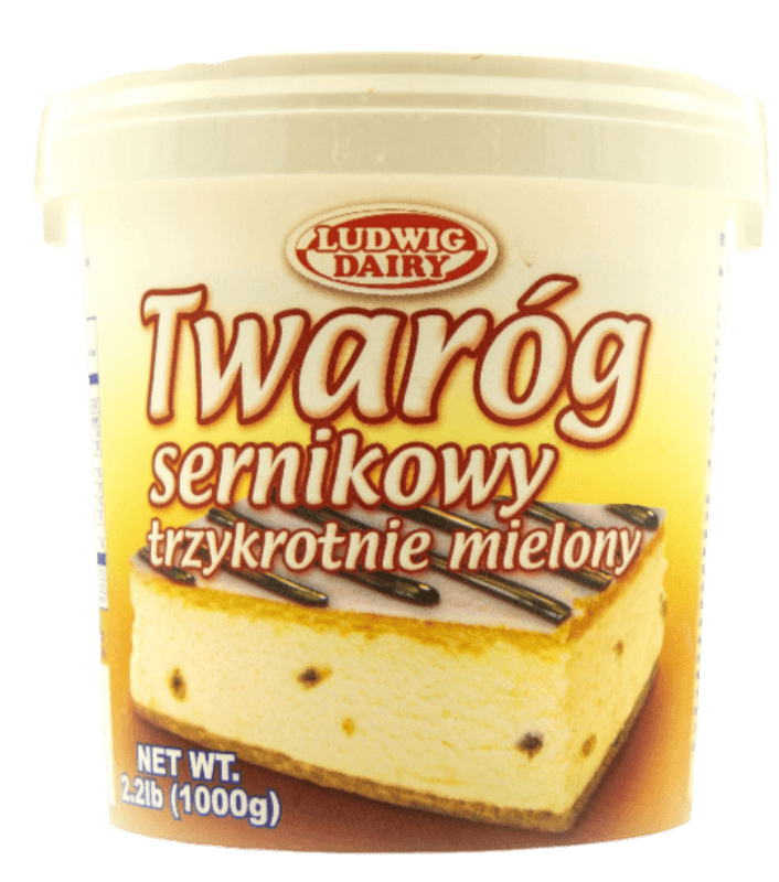 Ludwig Dairy Farmer Cheese Triple Ground - Twarog Sernikowy Trzykrotnie Mielony (1000g, 2.2lb) - Pierogi Store