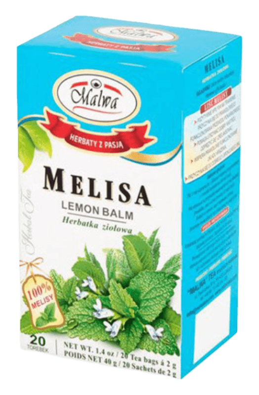 Malwa Lemon Balm Tea - Herbata Melisa (20 Tea Bags, 40g) - Pierogi Store