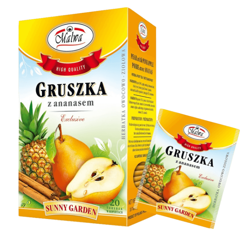 Malwa Pear and Pineapple Tea - Gruszka z Ananasem (20 Tea Bags, 40g) - Pierogi Store