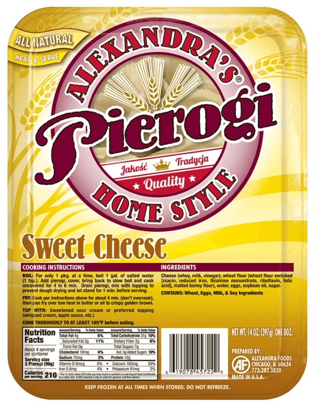 Pierogi With Sweet Cheese (12pcs) - Pierogi Store