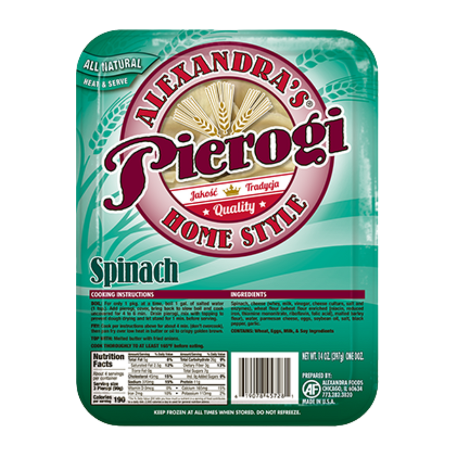 ALEXANDRA'S Spinach Pierogi- Pierogi ze szpinakiem (397g