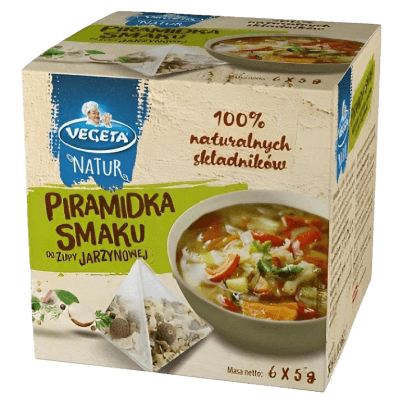 Podravka Vegeta Natur Instant Veggie Soup - Piramidka Smaku Do Zupy Jarzynowej (30g) - Pierogi Store