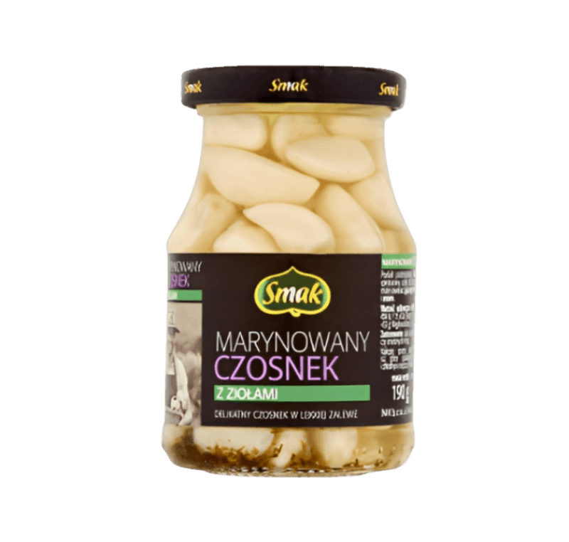 Smak Marinated Garlic with Herbs - Marynowany Czosnek z Ziołami (190g) - Pierogi Store