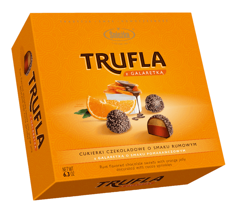Sniezka Orange Rum Truffles - Cukierki Czekoladowe o Smaku Rumowym (180g) - Pierogi Store