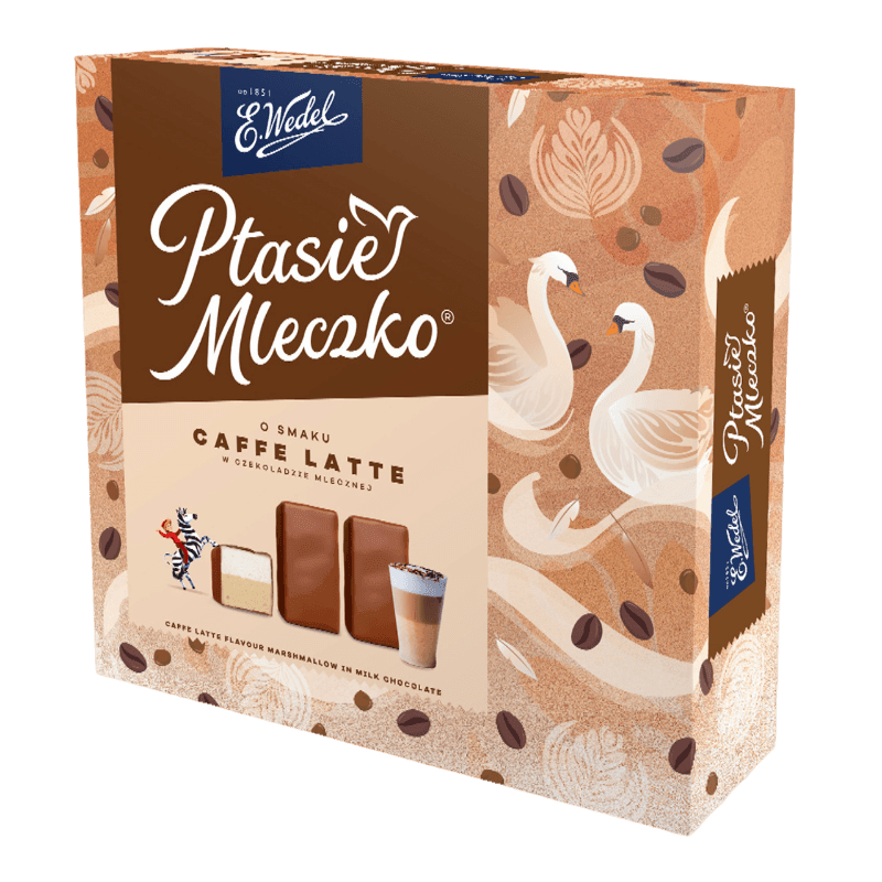 Wedel Caffe Latte Flavored Marshmallows - Ptasie Mleczko Caffe Latte (340g) - Pierogi Store