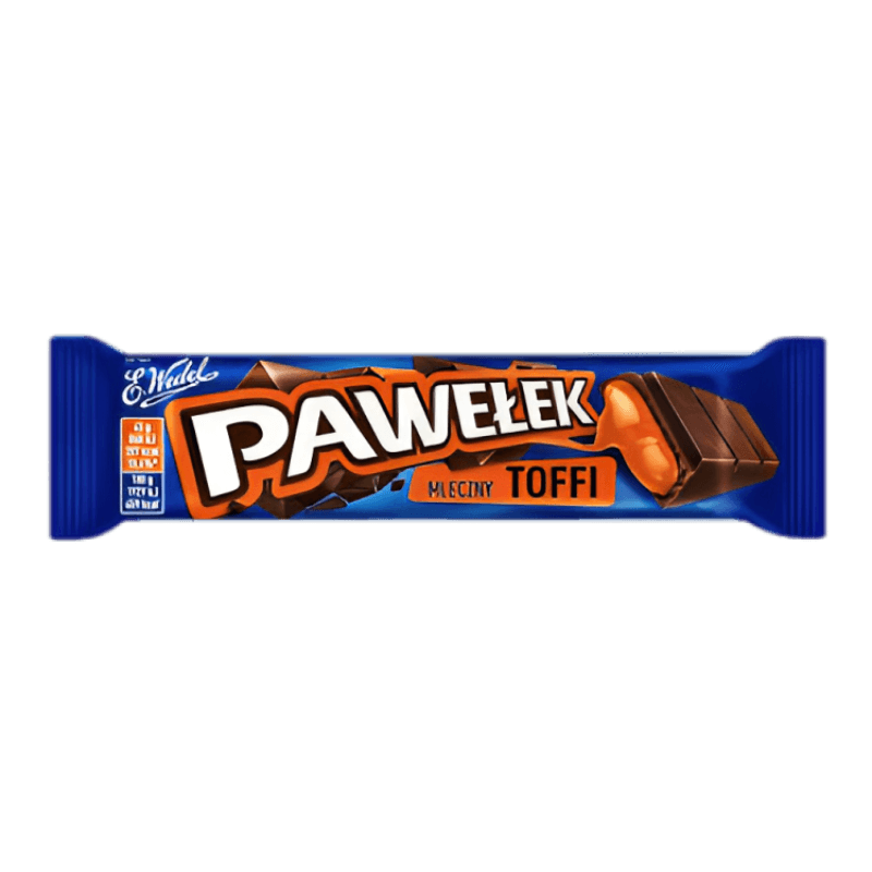 Wedel Pawełek Chocolate Toffee - Batonik Czekoladowy o Smaku Toffi (45g) - Pierogi Store