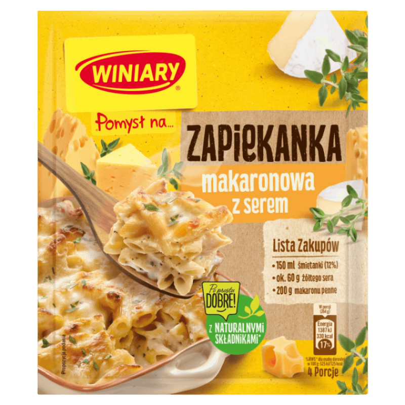 Winiary Cheese Sauce for Noodles - Zapiekanka Makaronowa z Serem (47g) - Pierogi Store