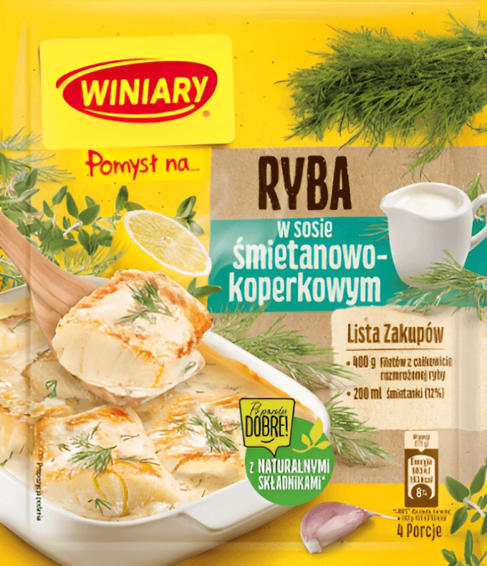 Winiary Dill and Cream Sauce for Fish - Ryba w Sosie Śmietanowo-Koperkowym (32g) - Pierogi Store