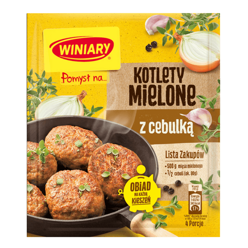 Winiary Polish Meat Patty Seasoning - Kotlety Mielone z Cebulką (69g) - Pierogi Store
