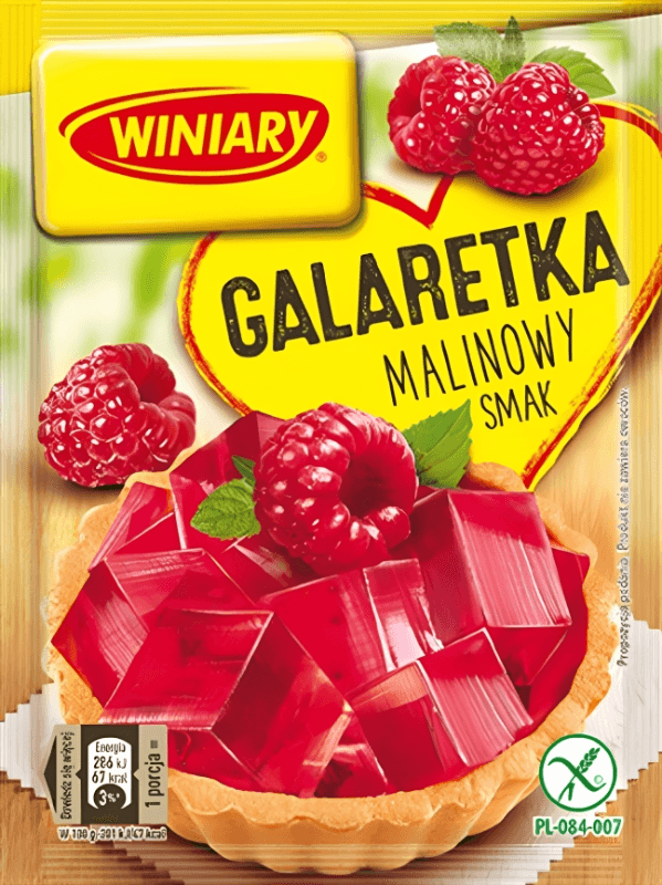 Winiary Raspberry Jelly - Galaretka Malinowa (71g) - Pierogi Store