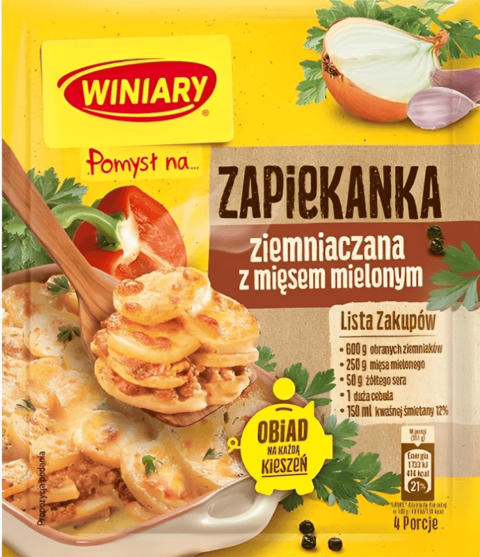 Winiary Sauce for Baked Meat - Zapiekanka Ziemniaczana z Mięsem Mielonym (42g) - Pierogi Store