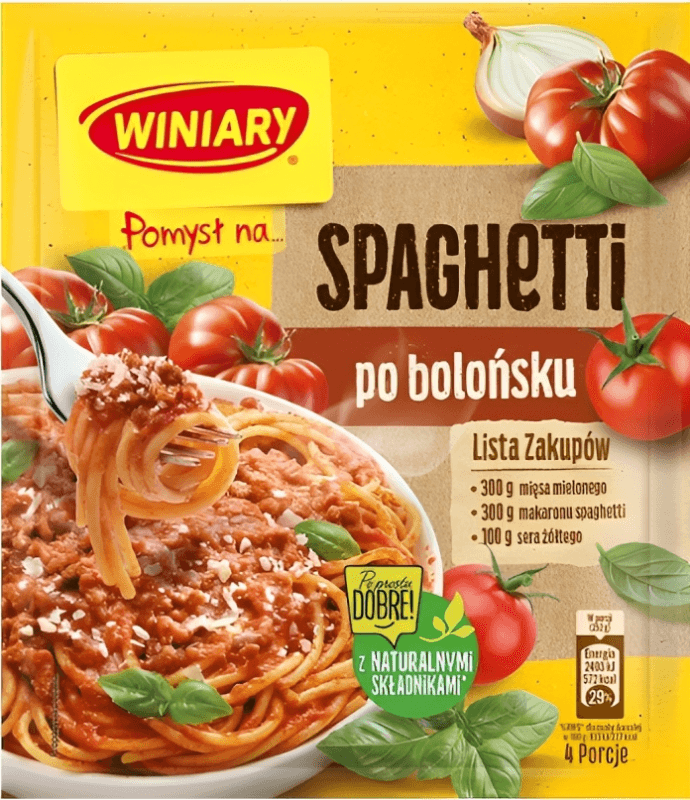 Winiary Spaghetti Bolognese Sauce - Spaghetti po Bolońsku (44g) - Pierogi Store