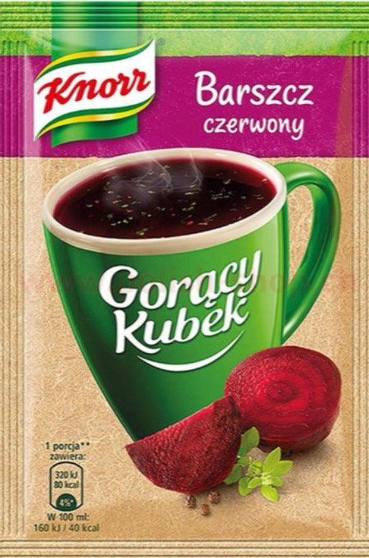 Knorr Instant Cup Red Borsch Mix - Goracy Kubek Barszcz Czerwony (14g) - Pierogi Store